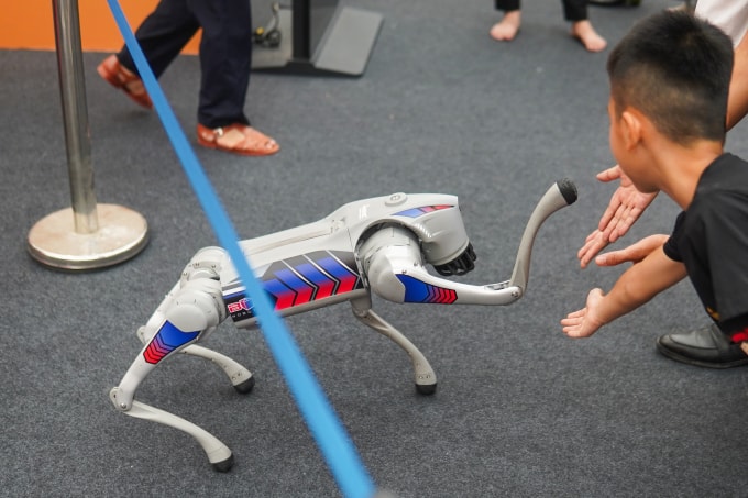 Một robot được trình diễn tại triển lãm ở Hà Nội, tháng 8/2025. Ảnh: Lưu Quý