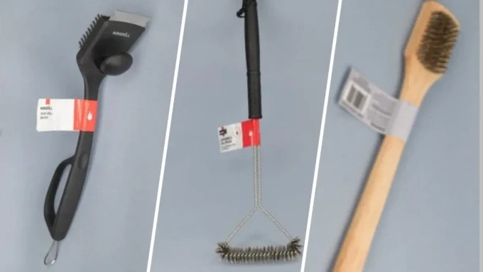 Ba loại bàn chải vệ sinh vỉ nướng thuộc diện thu hồi của Nexgrill. Ảnh: CBS News