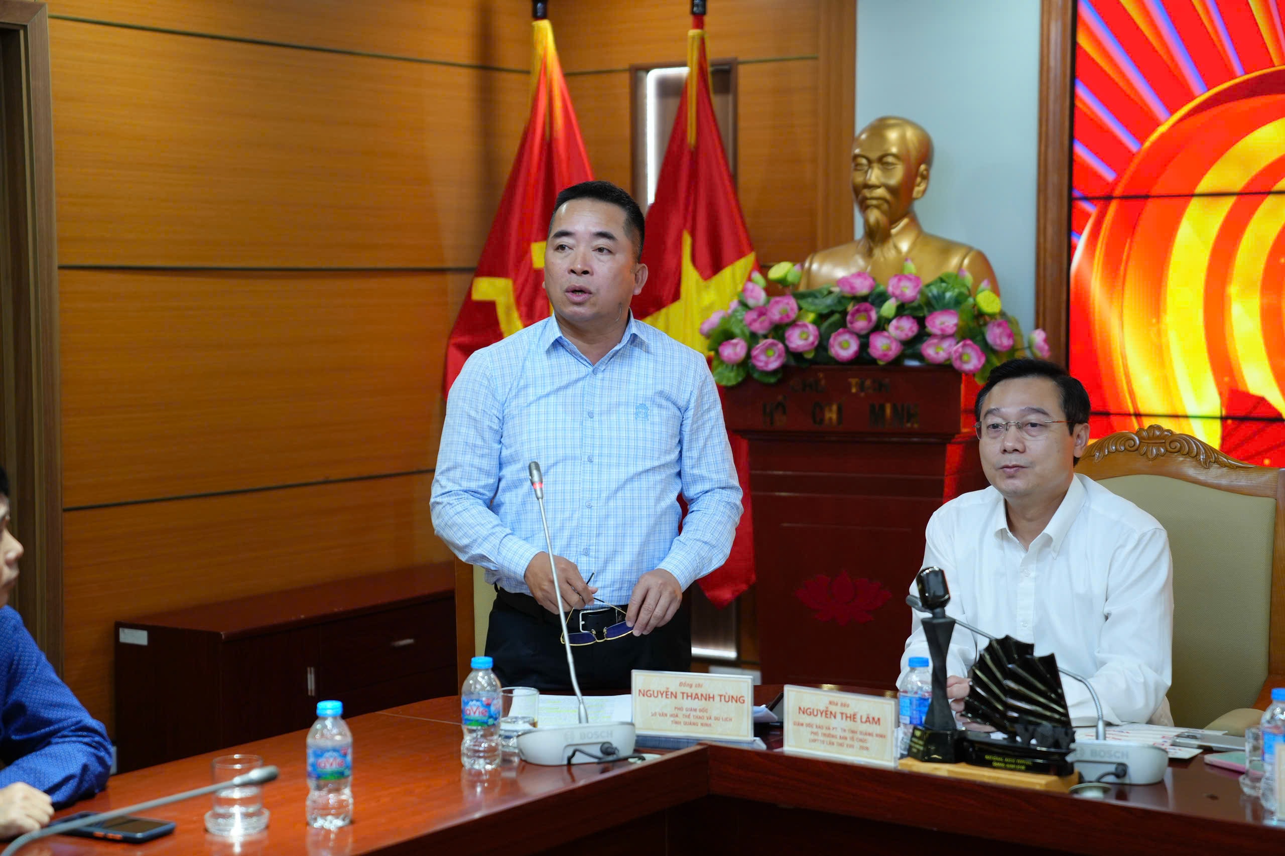 Ông Nguyễn Thanh Tùng, Phó giám đốc Sở Văn hóa Thể thao và Du lịch tỉnh Quảng Ninh chia sẻ về chương trình nghệ thuật 