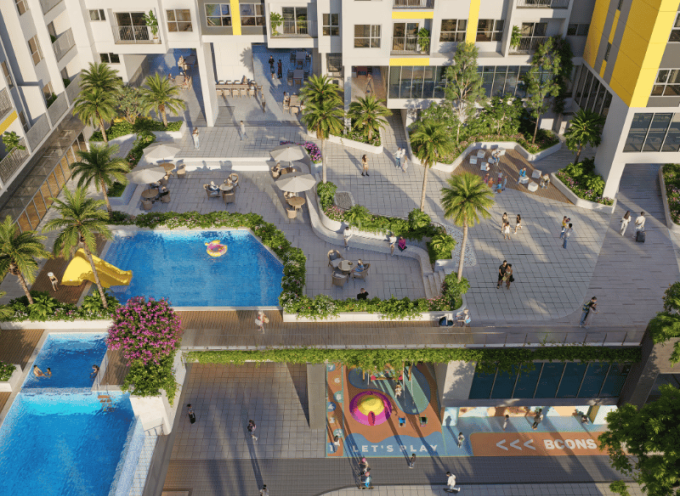 Phối cảnh các tiện ích tại Bcons NewSky. Ảnh: Bcons