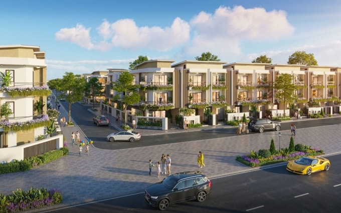 Phối cảnh nhà phố liền kề phân khu Casa Bonita 1. Ảnh: Casa Bonita