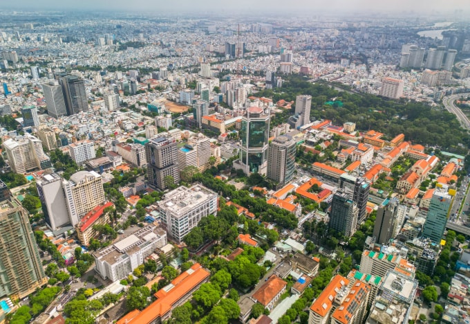 Bất động sản khu trung tâm TP HCM, tháng 7/2025. Ảnh: Quỳnh Trần