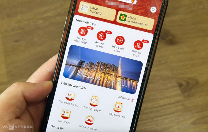 Ứng dụng VNeID. Ảnh: Phạm Dự