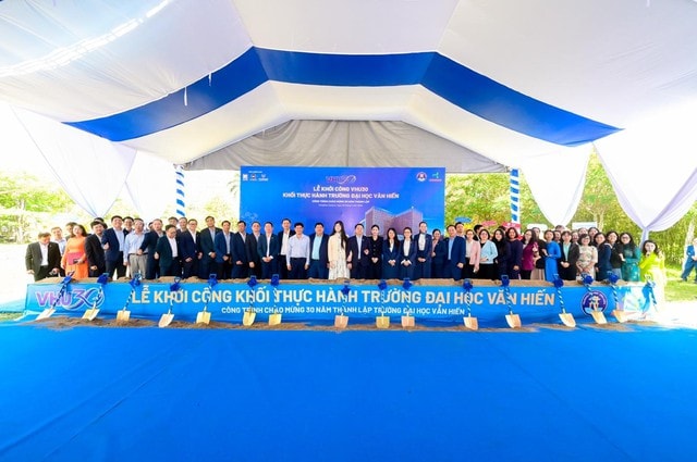 Trường Đại học Văn Hiến khởi công Khối Thực hành VHU30 - Ảnh 1.
