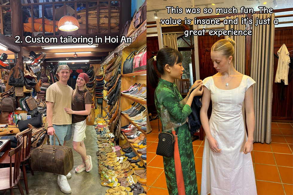 Đem 1.000 USD đến Việt Nam, khách Tây mang về vali quần áo may siêu tốc - 1