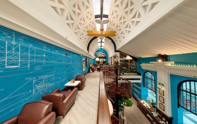 Kiến trúc bên trong phòng chờ. Ảnh: SPA