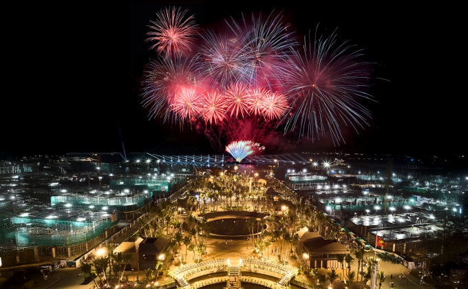 Toàn cảnh trục quảng trường trung tâm Vịnh. Ảnh: Sun Group