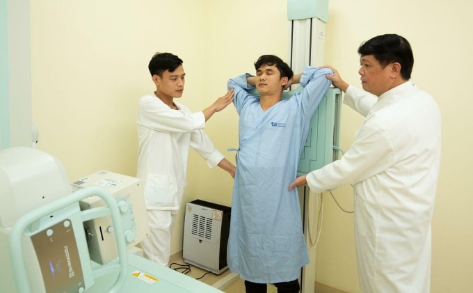 Chụp X-quang phổi giúp phát hiện các dấu hiệu nghi ngờ bệnh lao. Ảnh: Bệnh viện Đa khoa Tâm Anh