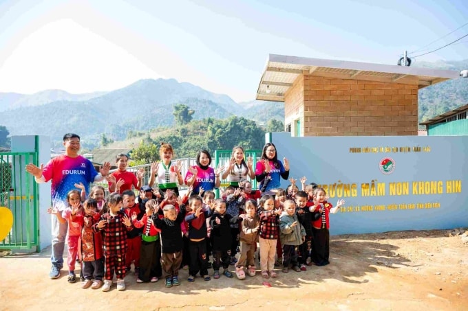 Trường Mầm non Khong Hin (tỉnh Điện Biên) được xây dựng từ nguồn quỹ Edurun 2024. Ảnh: Vinschool