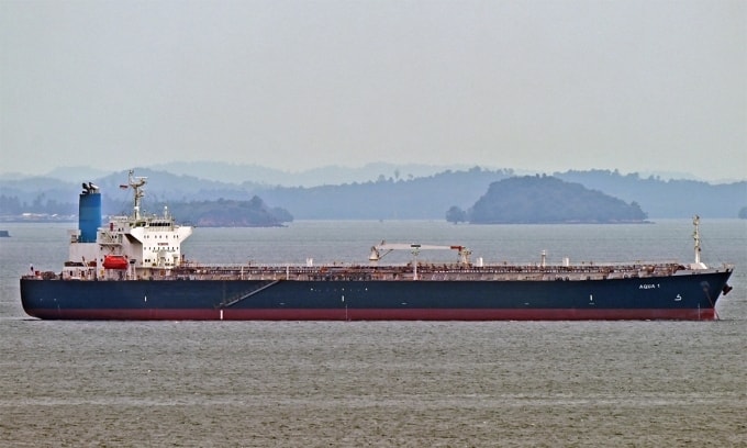 Tàu dầu Aqua 1 tại Singapore trong ảnh chụp tháng 12/2025. Ảnh: Ship Spotting
