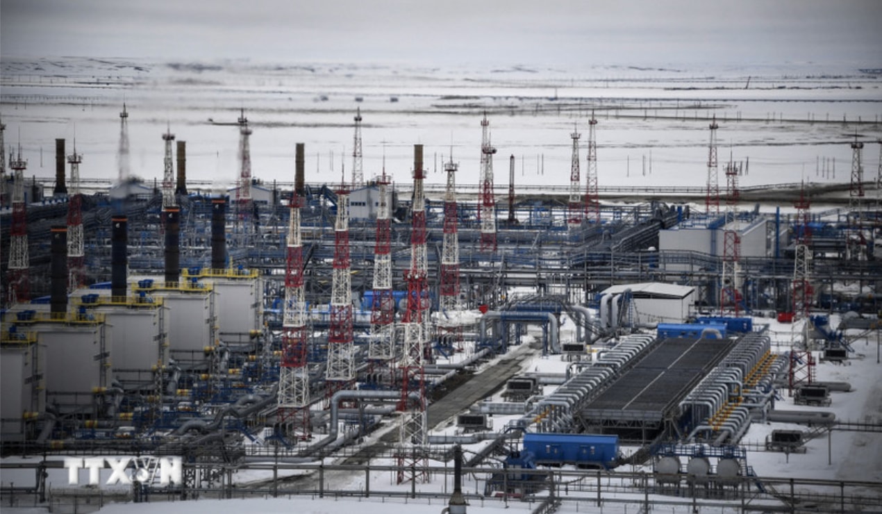 Toàn cảnh giếng dầu Bovanenkovo ở bán đảo Yamal thuộc Nga. (Nguồn: Getty Images/TTXVN)
