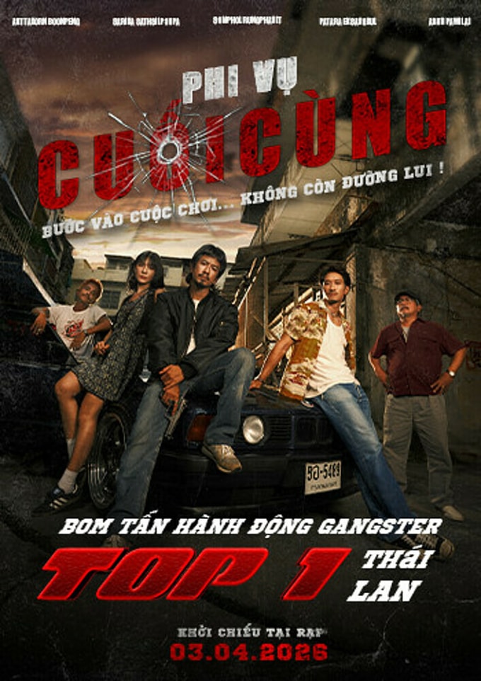 Poster Phi vụ cuối cùng. Phim được phổ biến đến người xem từ đủ 18 tuổi trở lên (18+). Ảnh: Galaxy Studio