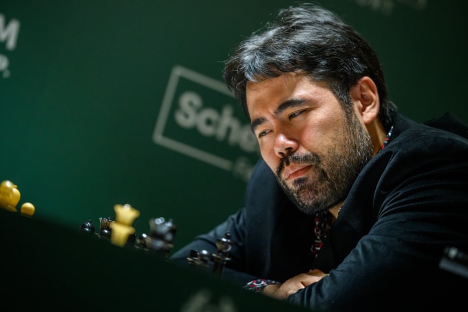 Hikaru Nakamura đánh rơi chiến thắng trước Vi Dịch. Ảnh: FIDE