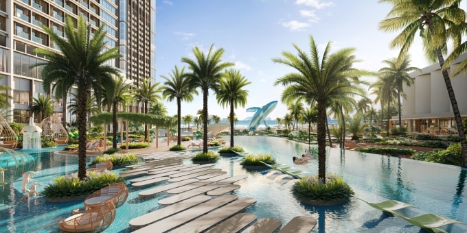 Hệ tiện ích đa dạng trong bán kính đi bộ tại Aria Bay. Ảnh: BIM Land