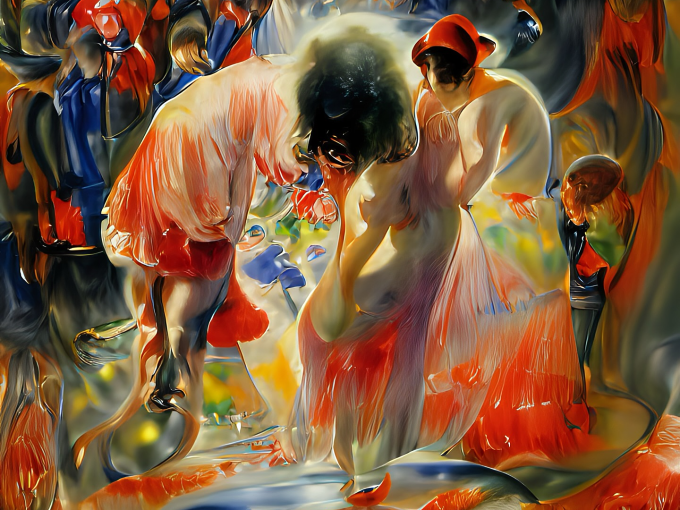 Bức Exorbitant Stage (2022) được gõ búa 144.000 USD trong phiên đấu giá của Sothebys năm 2024. Ảnh: Botto