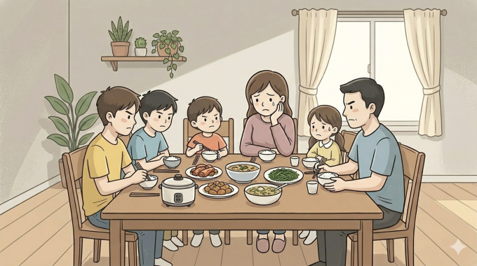 Bà xã khả năng có hạn nên không nói chuyện được với chồng con