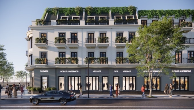 Phối cảnh shophouse Sông Công Crown Plaza. Ảnh: Enterland