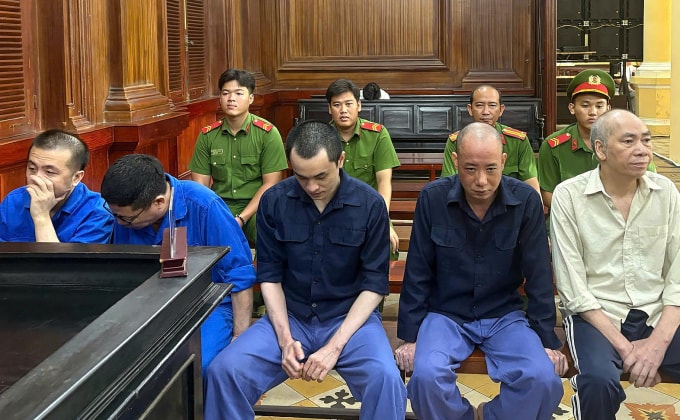 Các bị cáo tại tòa. Ảnh: Hải Duyên