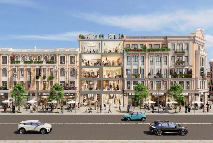 Mỗi tuyến phố được quy hoạch theo ngành hàng cụ thể. Ảnh: Vinhomes