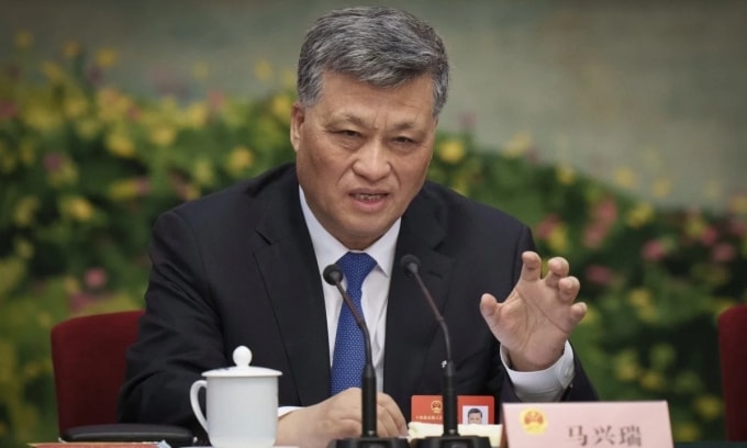 Cựu bí thư đảng ủy Tân Cương, ủy viên Bộ Chính trị Trung Quốc Mã Hưng Thụy. Ảnh: AP