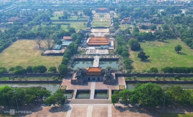 Đại nội Huế nhìn từ trên cao. Ảnh: Võ Thạnh