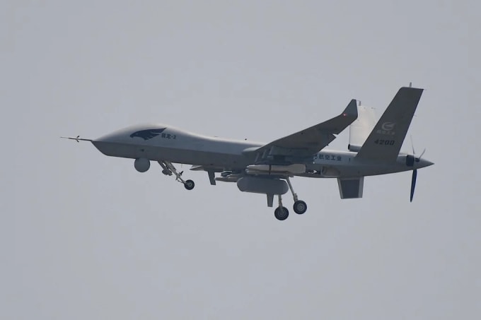 Thiết kế đầy đủ của UAV Wing Loong II do Trung Quốc sản xuất. Ảnh: Defence Security Asia