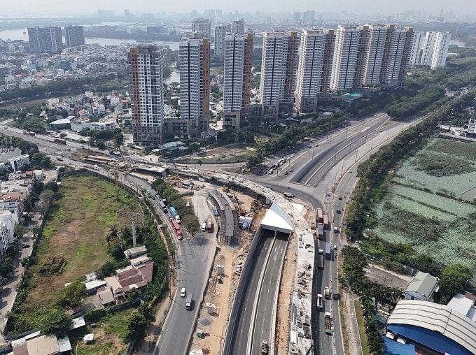 Công trường thi công nhánh cầu vượt N3, tháng 3/2026. Ảnh: Giang Anh