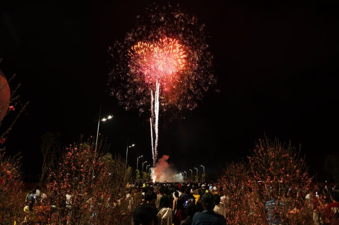 Pháo hoa tại Cần Giờ dịp lễ hội hoa xuân trước tết nguyên đán năm nay. Ảnh: Vingroup