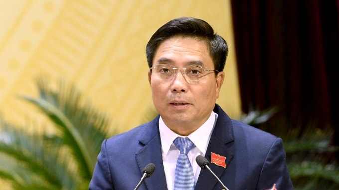 Ông Nguyễn Doãn Anh phát biểu tại Đại hội Đảng bộ tỉnh Thanh Hóa ngày 15/10. Ảnh: Lê Hoàng