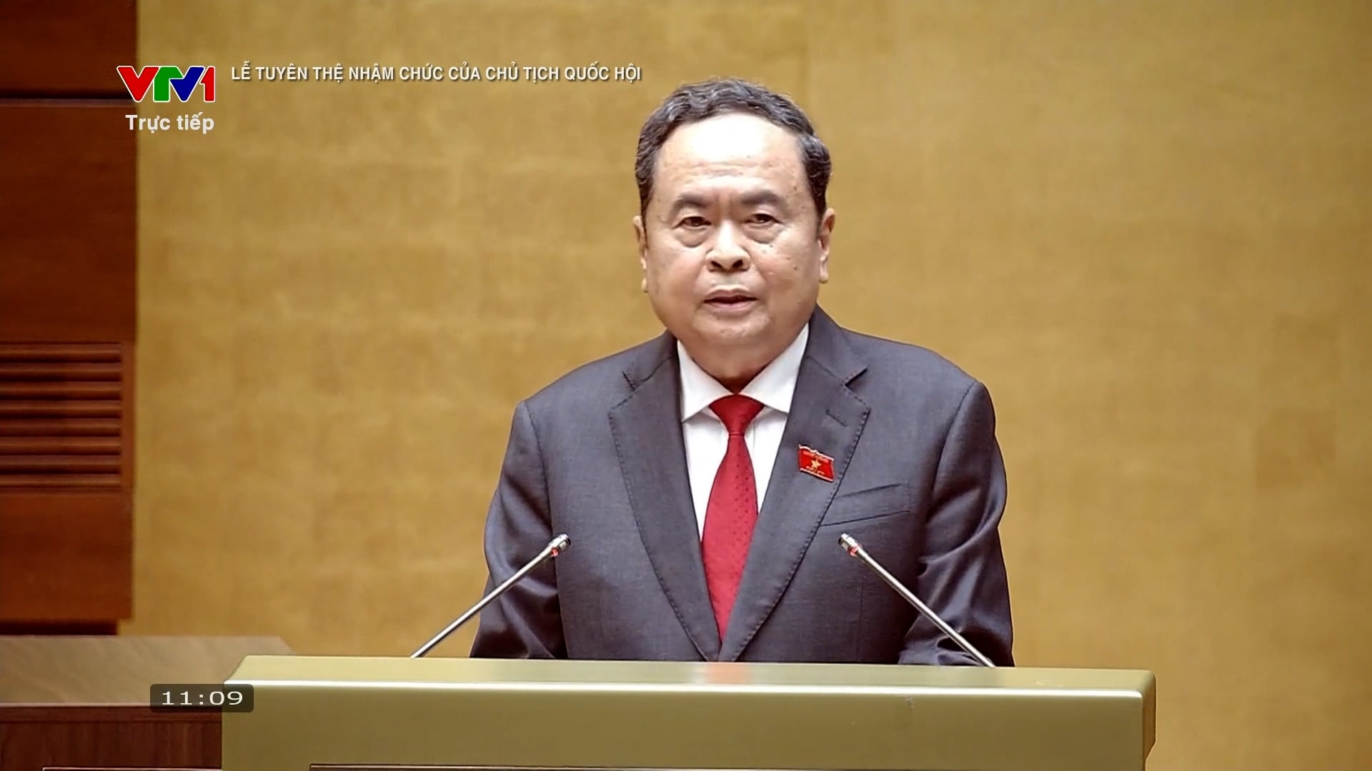 Chủ tịch Quốc hội Trần Thanh Mẫn phát biểu nhận nhiệm vụ