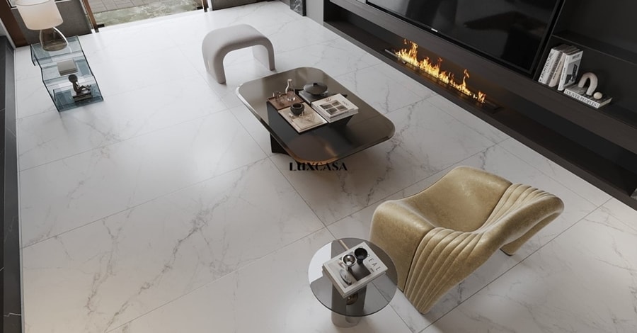 Gạch lát nền cần có độ ma sát để đảm bảo an toàn. (Ảnh: Gạch Luxcasa)