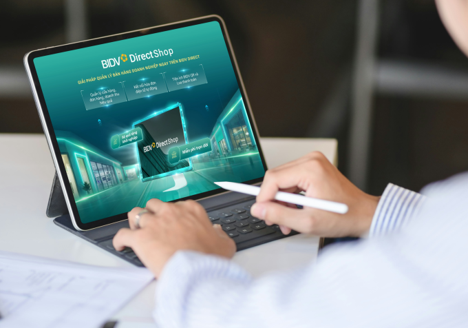 Giải pháp Direct Shop được tích hợp trên ứng dụng BIDV Direct. Ảnh: BIDV