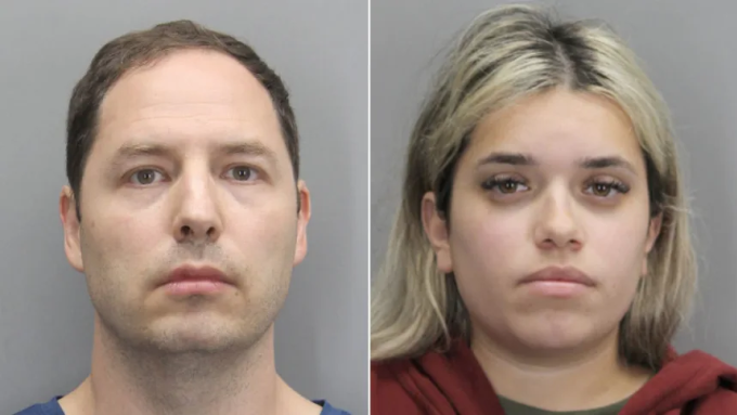 Juliana Peres Magalhaes (phải) và Brendan Banfield. Ảnh: Fairfax County Police Department