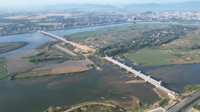 Hình ảnh khu vực sông Trà Khúc, tỉnh Quảng Ngãi. Ảnh: Phạm Linh