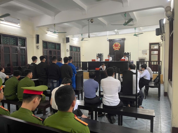 Phiên tòa xét xử con trai Đường Nhuệ. Ảnh: Xuân Hoa