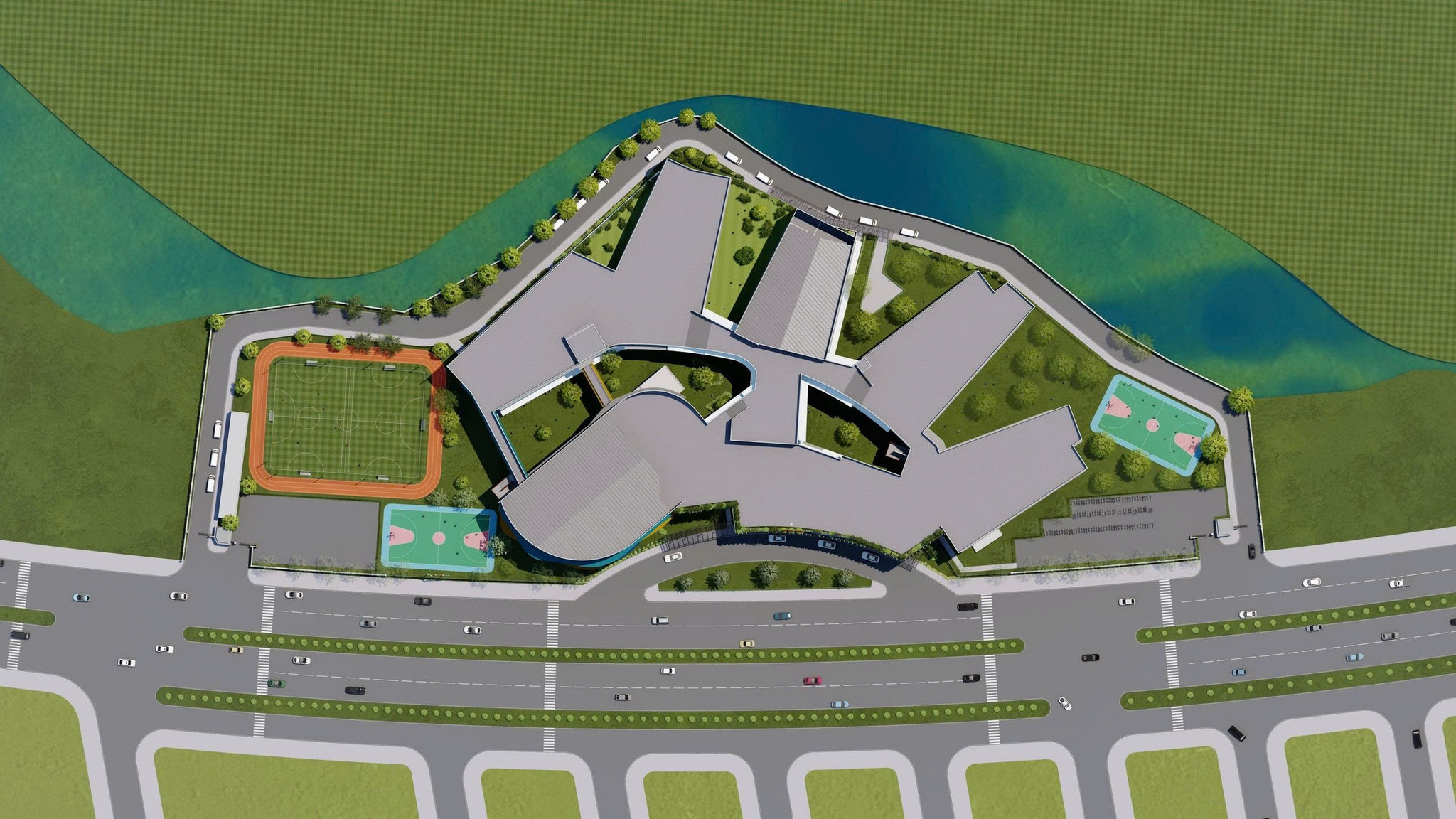 Trường liên cấp Vinschool dự kiến hoàn thiện vào quý I/2027, hoàn thiện chuẩn sống all-in-one cho đô thị đảo.