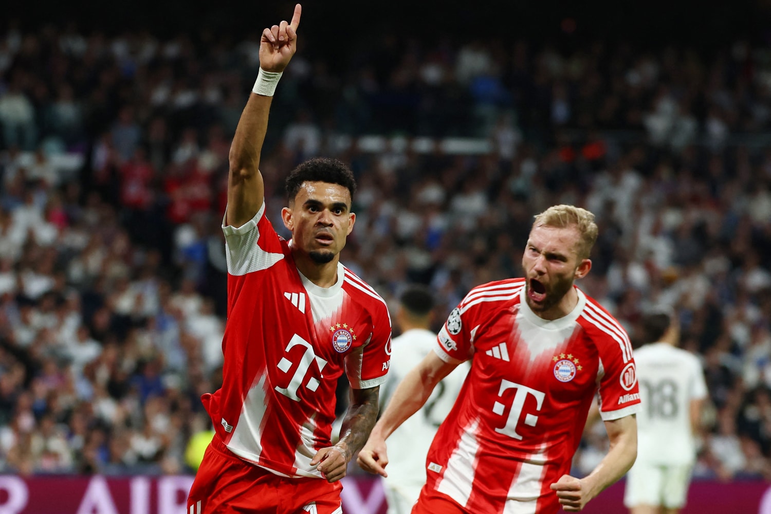 Luis Diaz mở ra chiến thắng cho Bayern Munich trước Real Madrid. (Ảnh: Reuters)