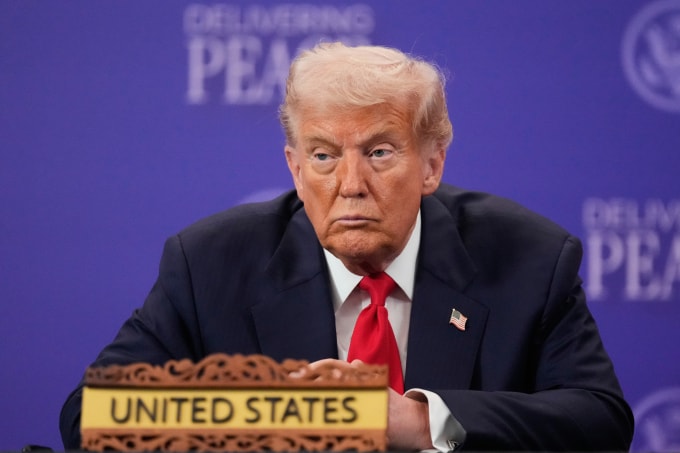 Tổng thống Mỹ Donald Trump tại Kuala Lumpur, Malaysia ngày 26/10. Ảnh: AP