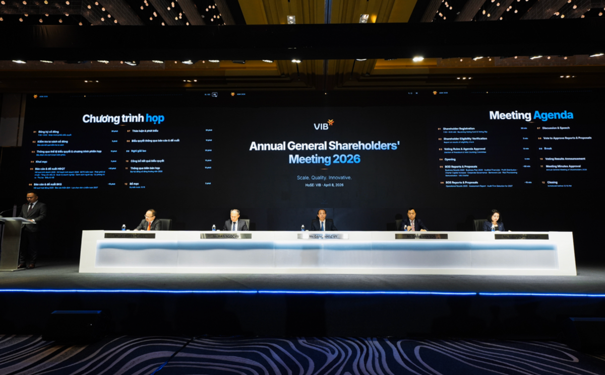 Đại hội đồng cổ đông năm 2026 của ngân hàng. Ảnh: VIB