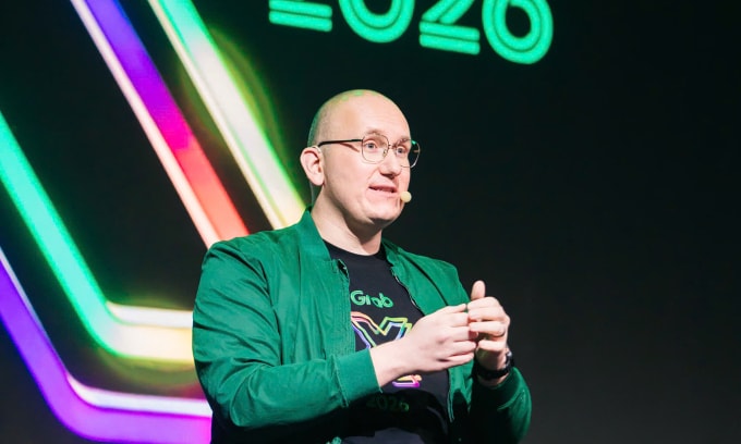 Ông Philipp Kandal, Giám đốc Sản phẩm Grab tại sự kiện. Ảnh: Thu An