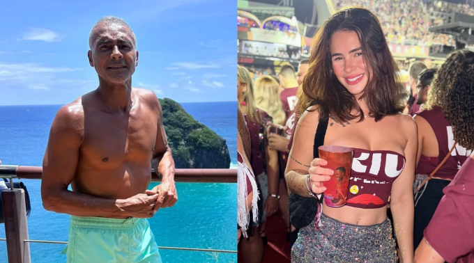 Romario từng hẹn hò với Tiffany Barcelos, kém 35 tuổi. Ảnh: Newsflash