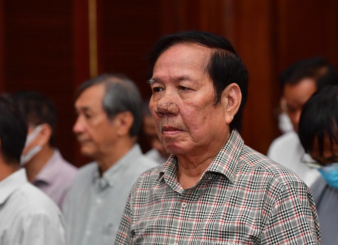 Bị cáo Lê Quang Thung tại tòa. Ảnh: Thanh Tùng