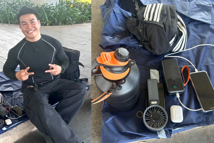 Combo chống nắng của tài xế xe ôm công nghệ