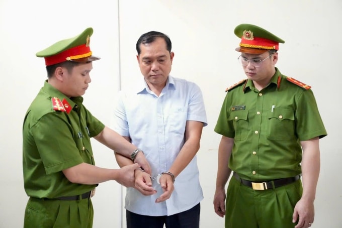Ông Hoàng Trọng Lợi bị bắt khẩn cấp. Ảnh: Công an cung cấp