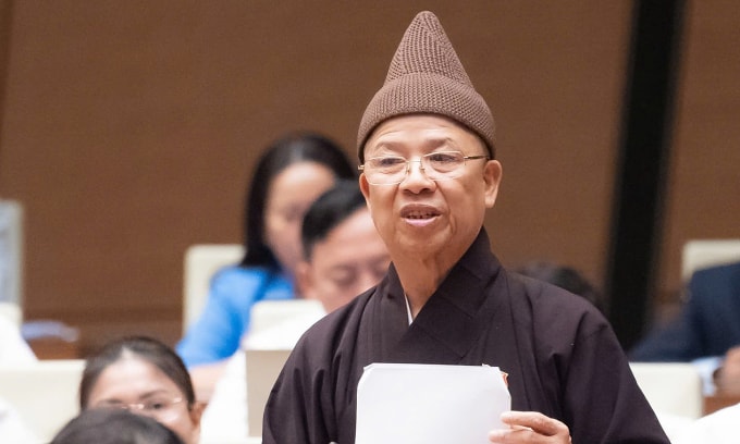 Hòa thượng Thích Thanh Quyết (Phó chủ tịch Hội đồng Trị sự Trung ương Giáo hội Phật giáo Việt Nam). Ảnh: Hoàng Phong