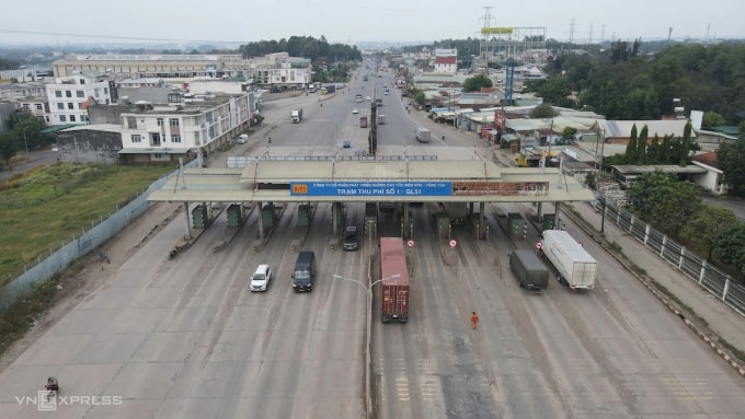 Trạm thu phí T1 qua phường Tam Phước. Ảnh: Phước Tuấn