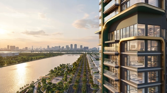 Tầm nhìn từ ban công, phòng khách hay phòng ngủ của dự án. Ảnh: Masterise Homes