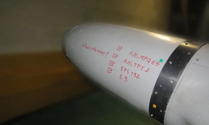 UAV Shahed-136 Iran với danh sách mục tiêu đã tập kích trong ảnh đăng ngày 29/3. Ảnh: Fars News