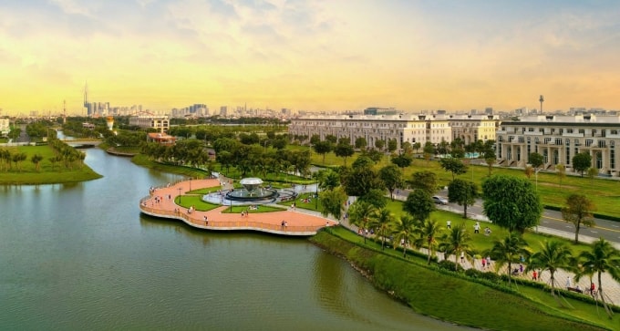 Van Phuc City nổi bật với kiến trúc Châu Âu. Ảnh: VPG