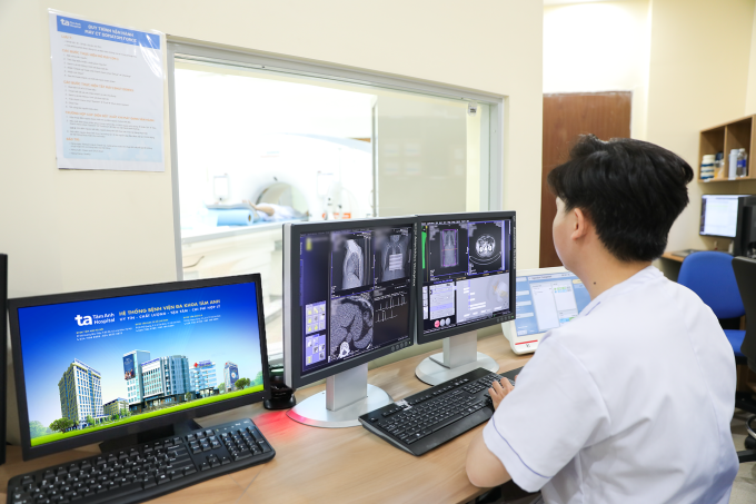 Tầm soát chức năng phổi bằng hệ thống CT Somatom Force VB30 chụp hơn 100.000 lát cắt. Ảnh: Phòng khám Đa khoa Tâm Anh Quận 7